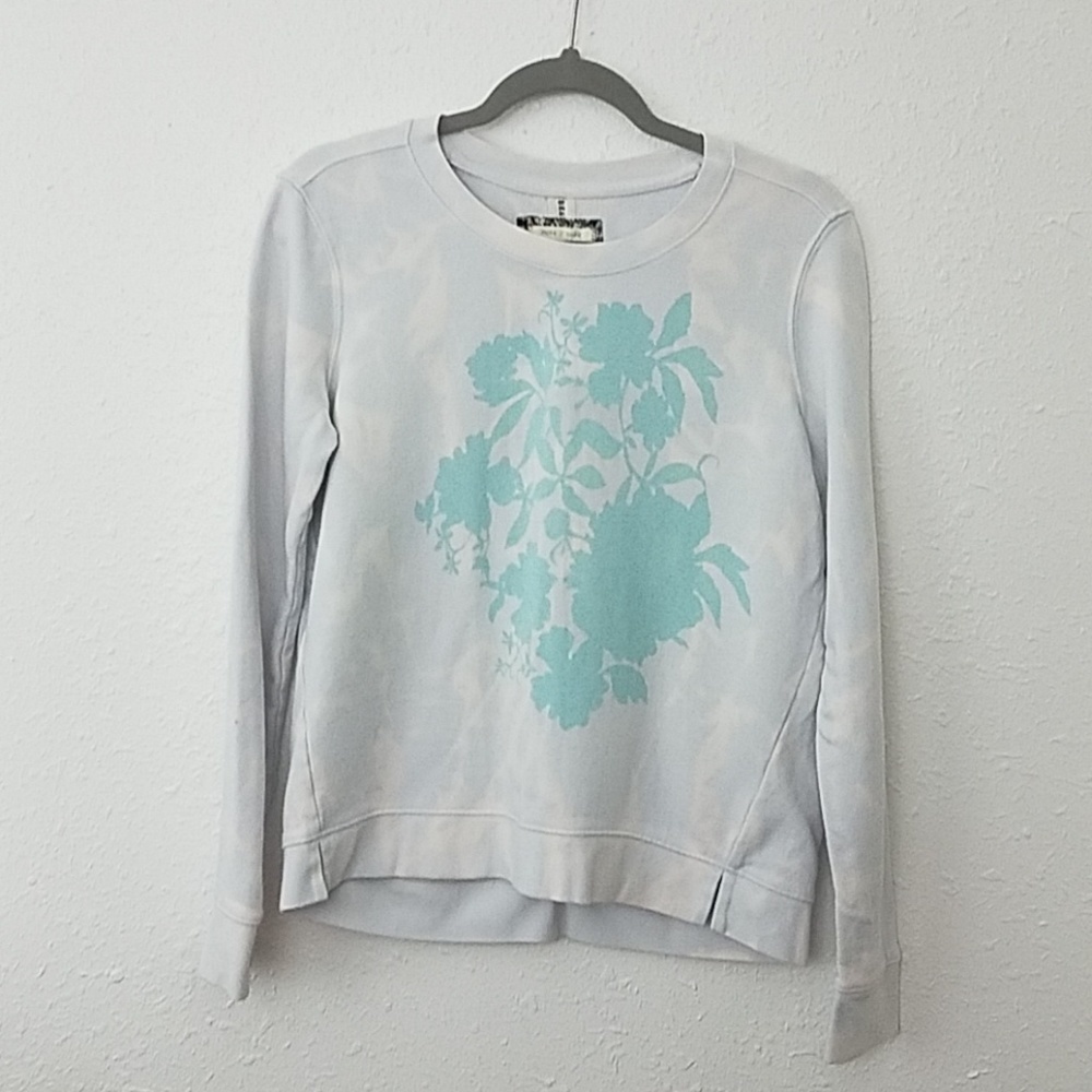 pure + Good crew neck sweat shirt small floral